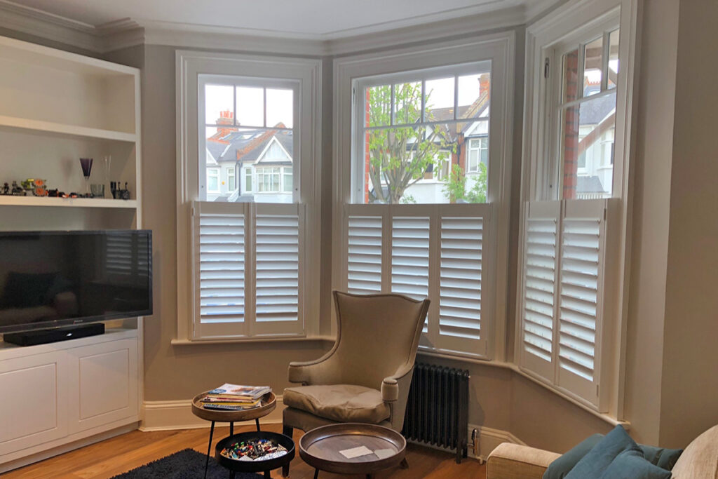 Bay window shutters in Norfolk